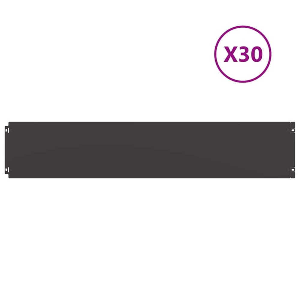 vidaXL Περίγραμμα γκαζόν 30 τμχ. 20 x 103 cm Κρύα έλαση από χάλυβα