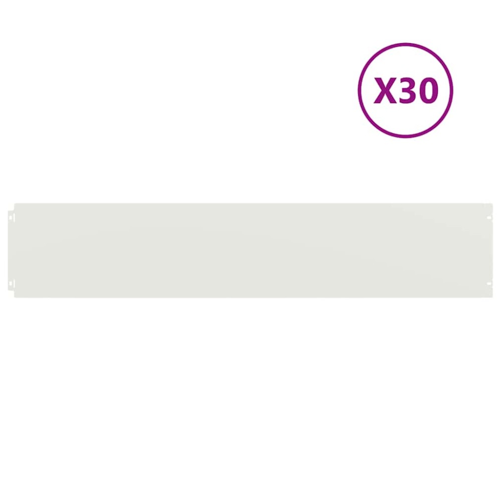 vidaXL Περίγραμμα γκαζόν 30 τμχ. 20 x 103 cm Κρύα έλαση από χάλυβα