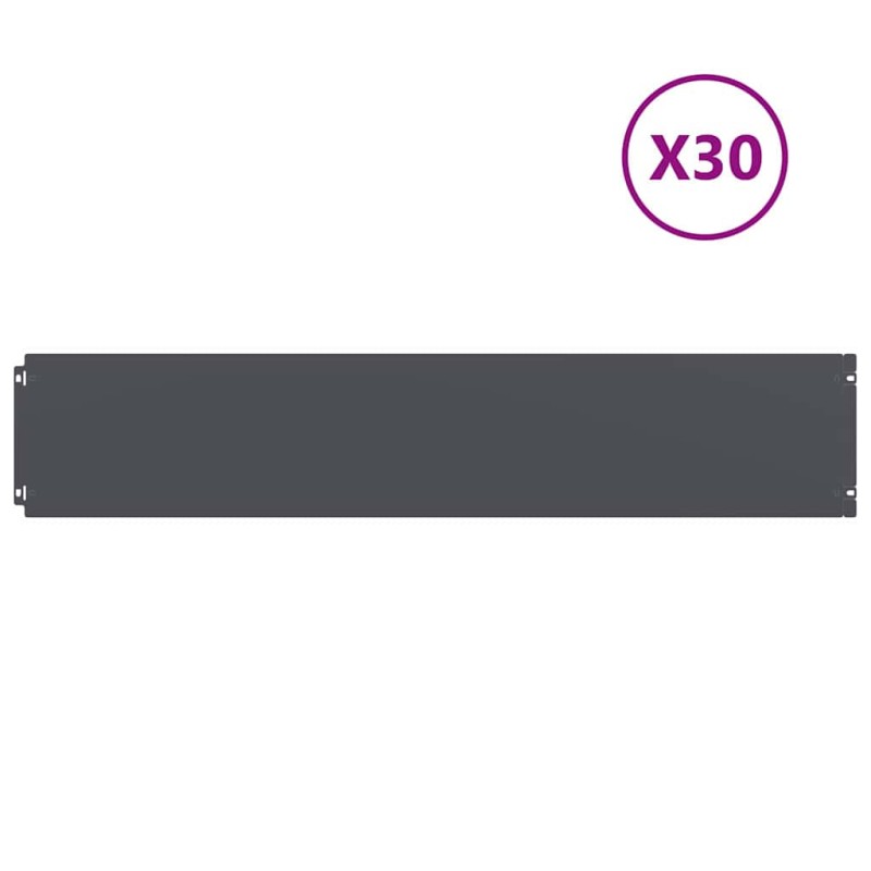vidaXL Περίγραμμα γκαζόν 30 τμχ. 20 x 103 cm Κρύα έλαση από χάλυβα