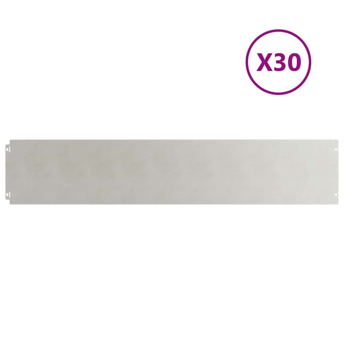 vidaXL Περίγραμμα γκαζόν 30 τμχ. 20 x 103 cm Ανοξείδωτο Ατσάλι Ασημί