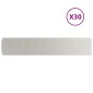 vidaXL Περίγραμμα γκαζόν 30 τμχ. 20 x 103 cm Ανοξείδωτο Ατσάλι Ασημί