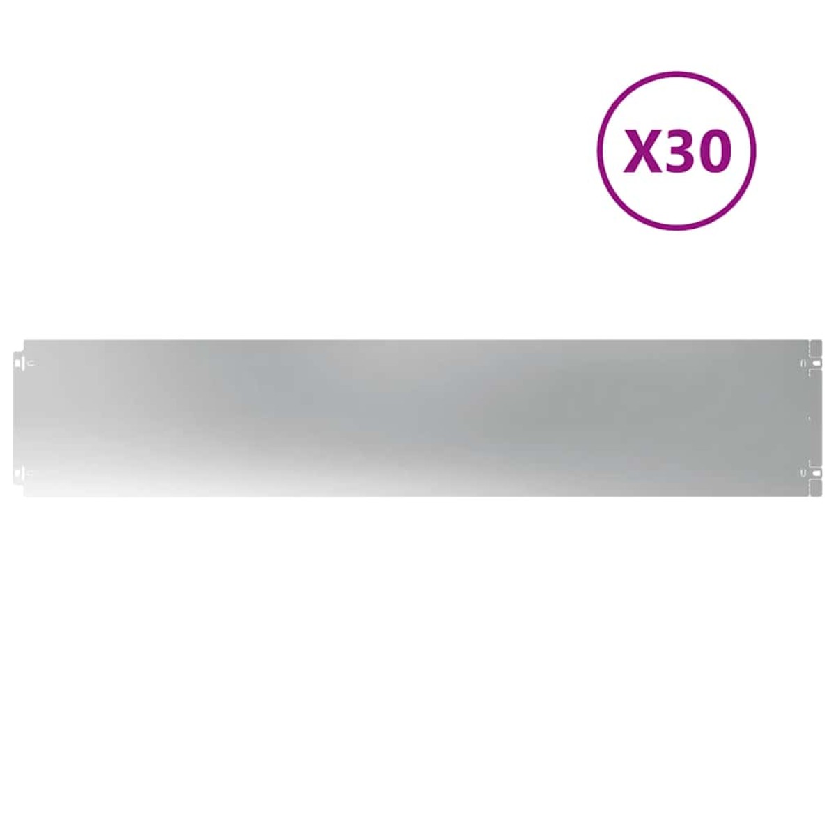 vidaXL Περίγραμμα γκαζόν 30 τμχ. 20 x 103 cm Γαλβανισμένος Χάλυβας