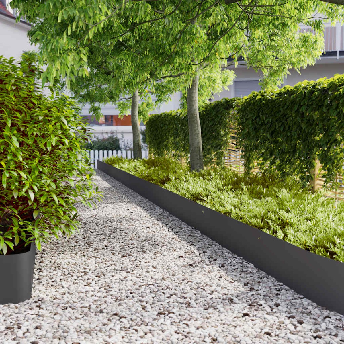 vidaXL Περίγραμμα γκαζόν 10 τμχ. 25 x 103 cm Κρύα έλαση από χάλυβα