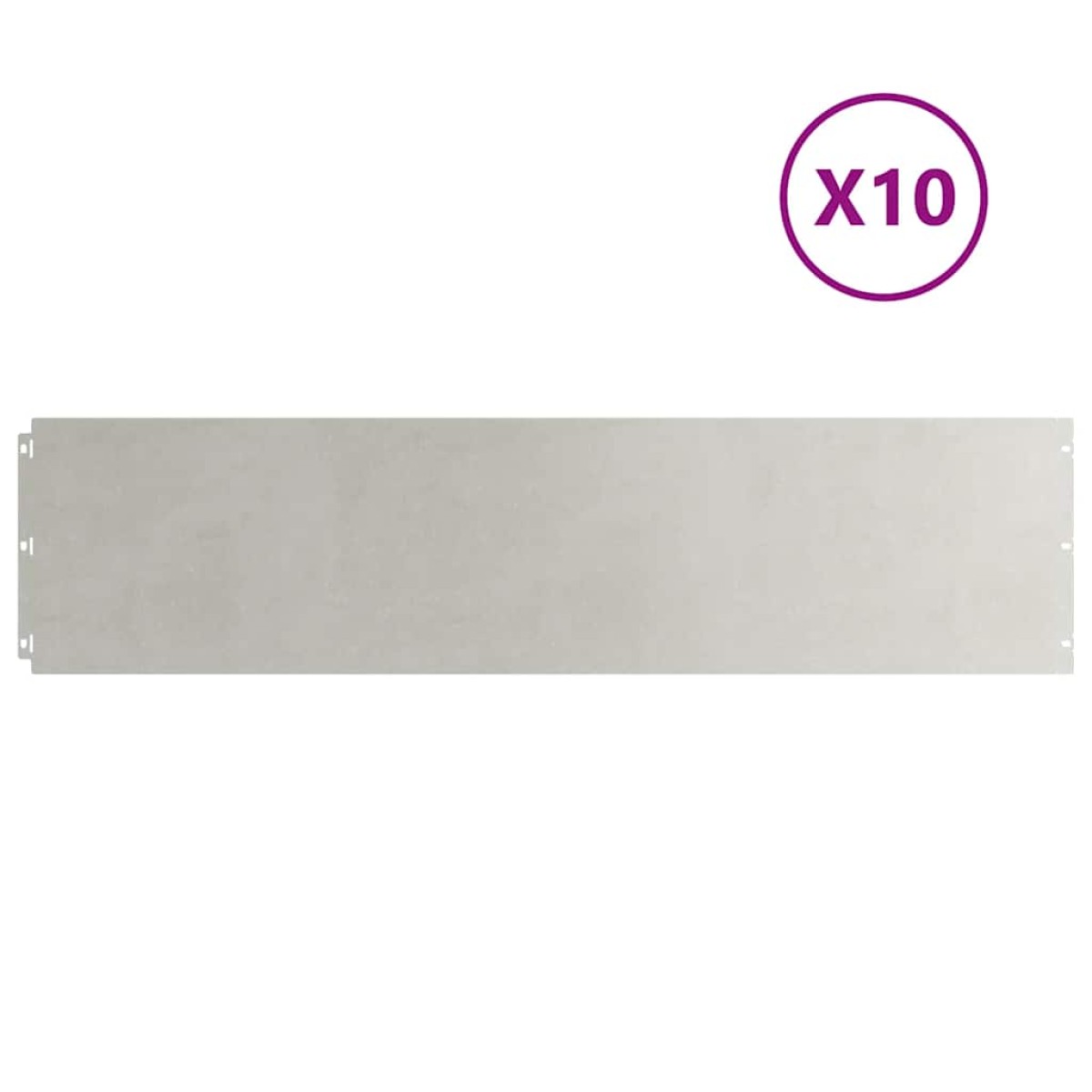 vidaXL Περίγραμμα γκαζόν 10 τμχ. 25 x 103 cm Ανοξείδωτο Ατσάλι Ασημί