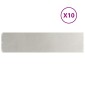 vidaXL Περίγραμμα γκαζόν 10 τμχ. 25 x 103 cm Ανοξείδωτο Ατσάλι Ασημί