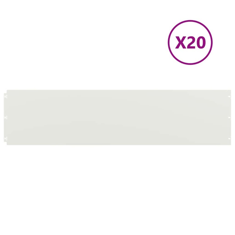 vidaXL Περίγραμμα γκαζόν 20 τμχ. 25 x 103 cm Κρύα έλαση από χάλυβα