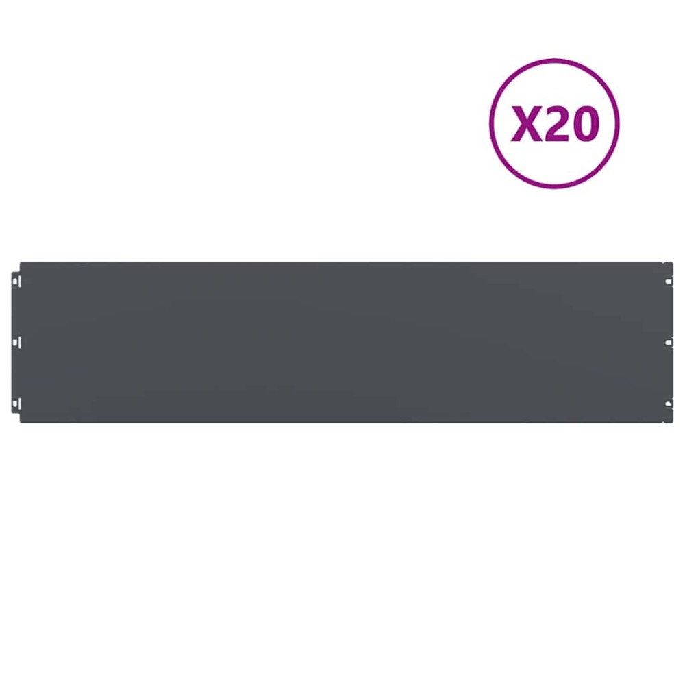 vidaXL Περίγραμμα γκαζόν 20 τμχ. 25 x 103 cm Κρύα έλαση από χάλυβα