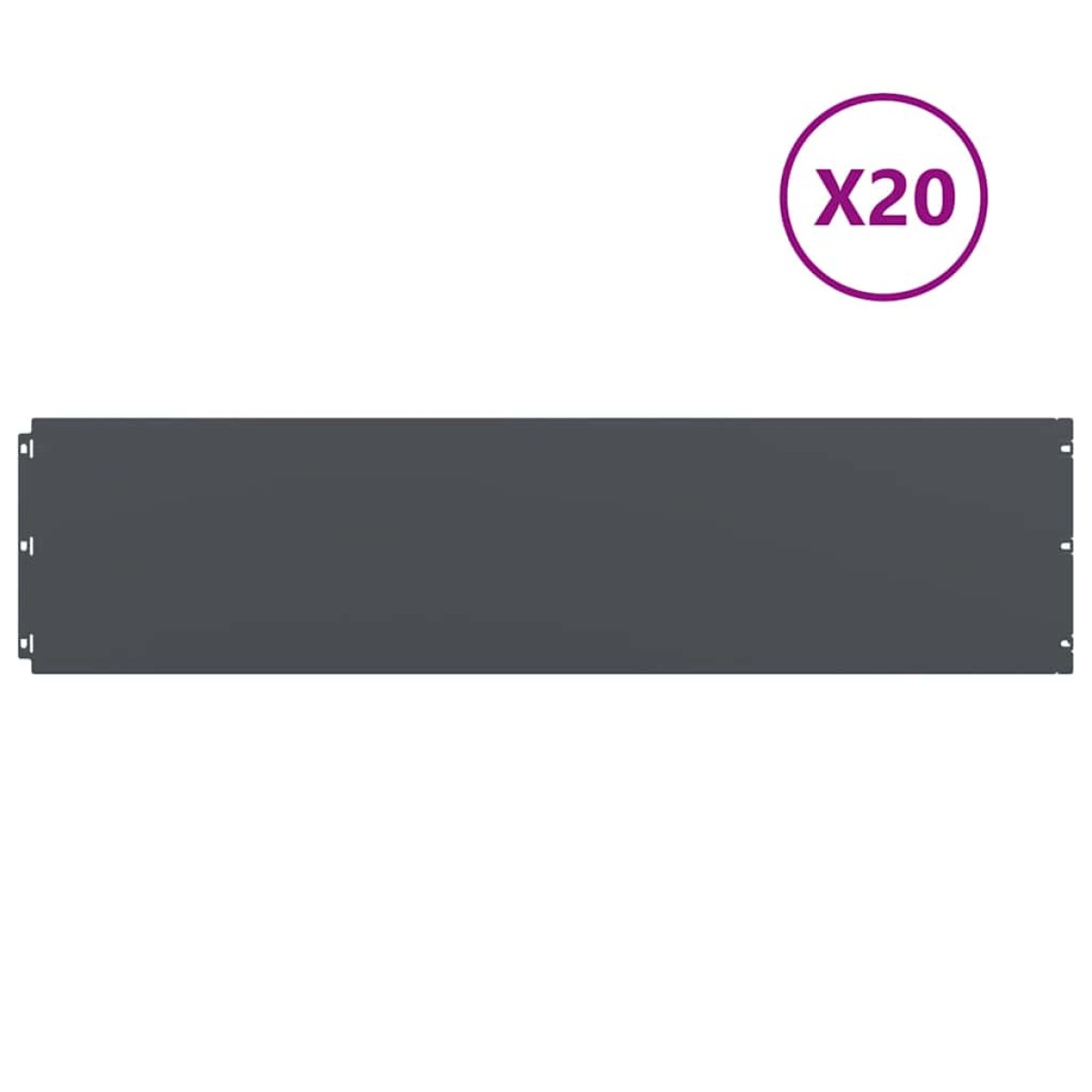 vidaXL Περίγραμμα γκαζόν 20 τμχ. 25 x 103 cm Κρύα έλαση από χάλυβα