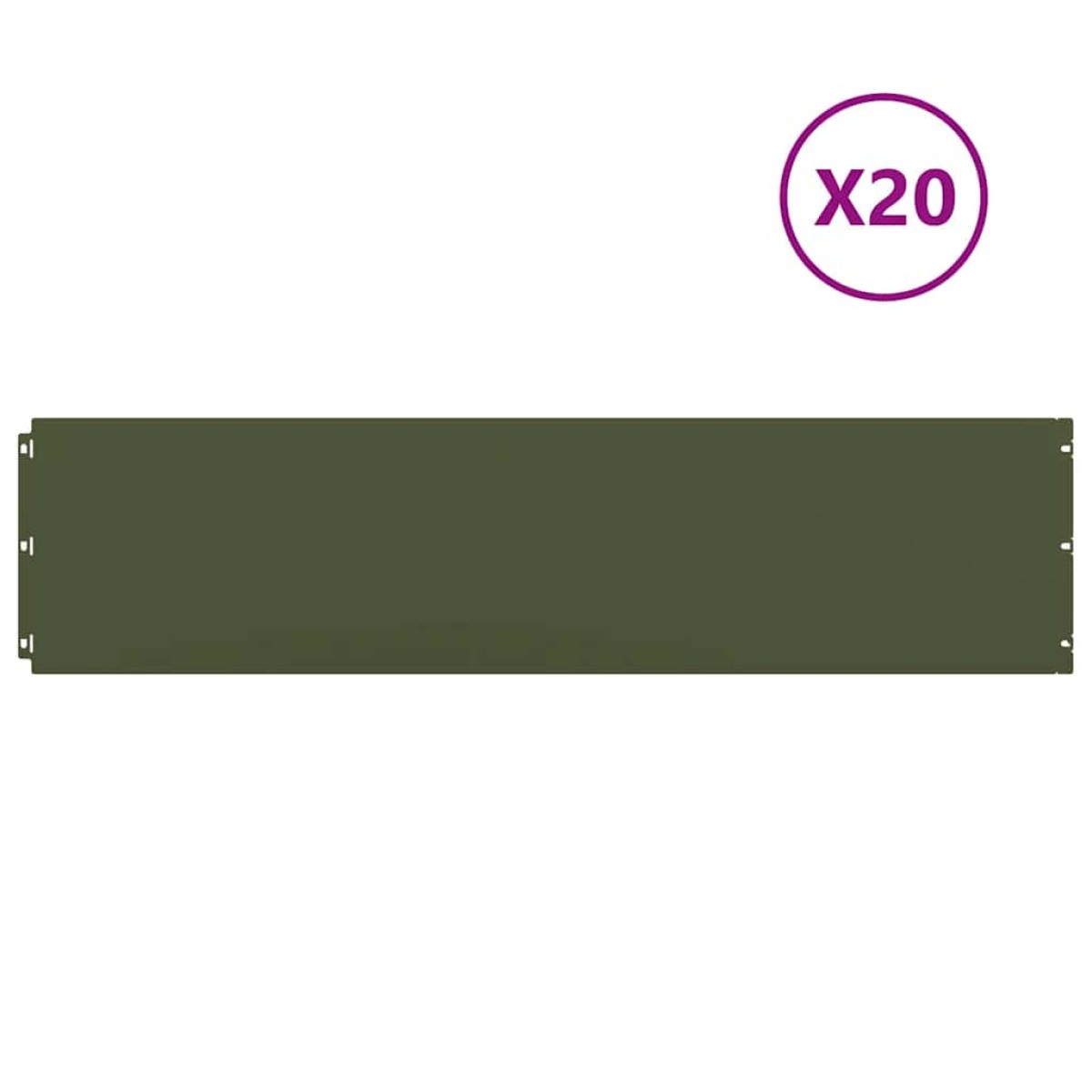 vidaXL Περίγραμμα γκαζόν 20 τμχ. 25 x 103 cm Κρύα έλαση από χάλυβα