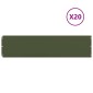 vidaXL Περίγραμμα γκαζόν 20 τμχ. 25 x 103 cm Κρύα έλαση από χάλυβα