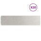 vidaXL Περίγραμμα γκαζόν 20 τμχ. 25 x 103 cm Ανοξείδωτο Ατσάλι Ασημί