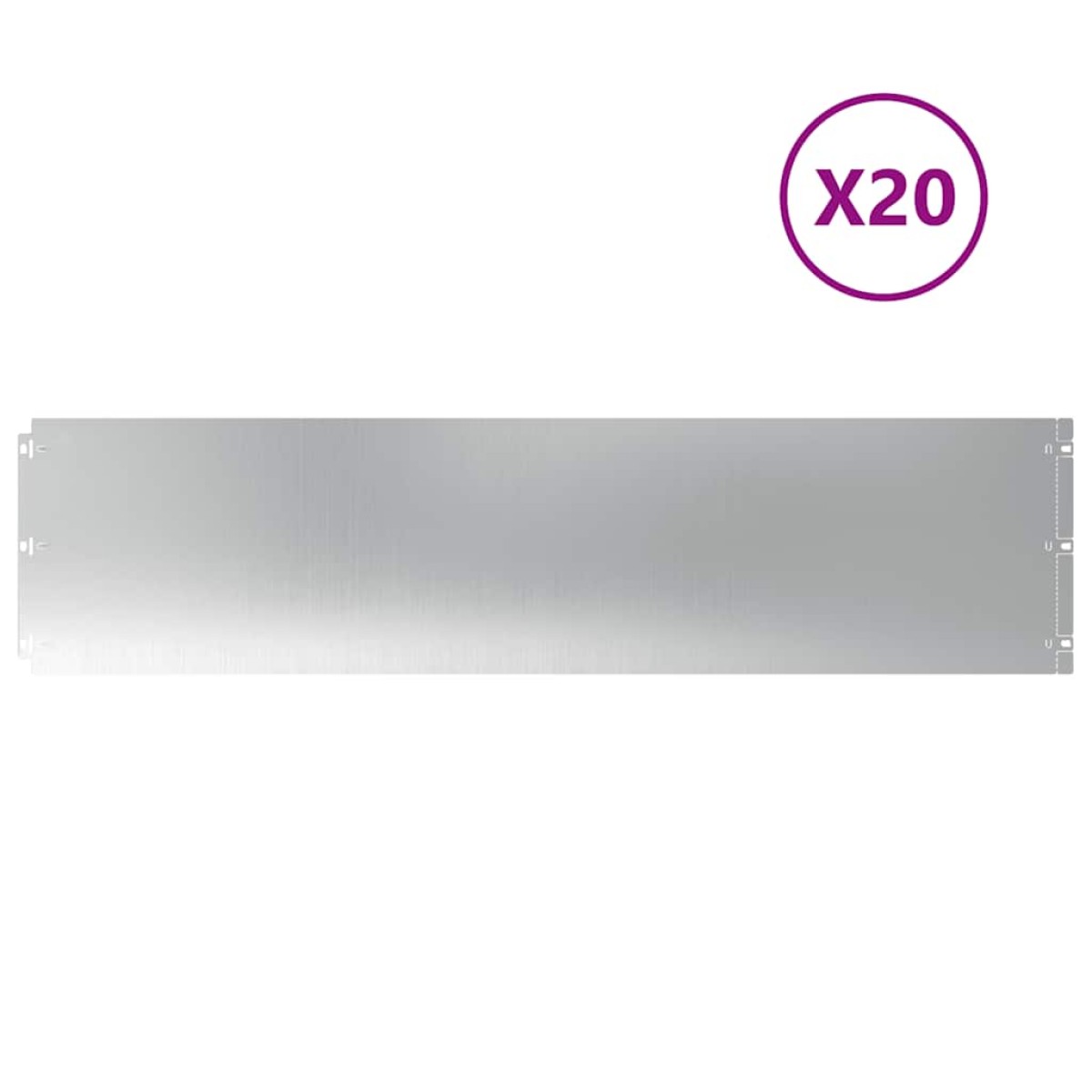 vidaXL Περίγραμμα γκαζόν 20 τμχ. 25 x 103 cm Γαλβανισμένος Χάλυβας