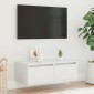 vidaXL Έπιπλο Τηλεόρασης με LED Λευκό 75x35,5x25 εκ.
