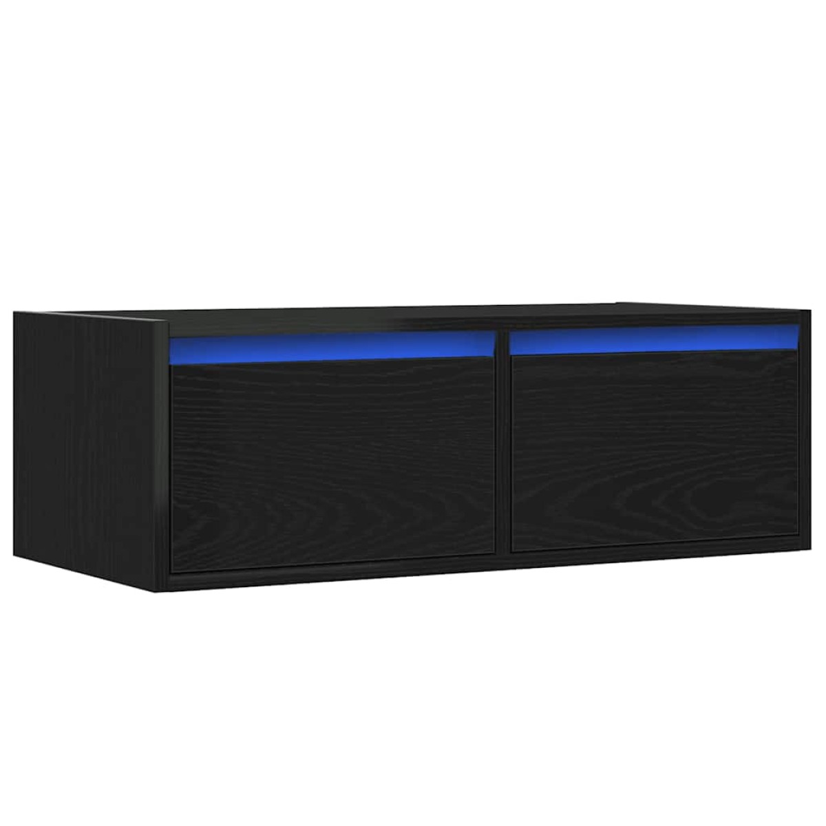 vidaXL Έπιπλο Τηλεόρασης με LED Μαύρη βελανιδιά 75x35,5x25 εκ.