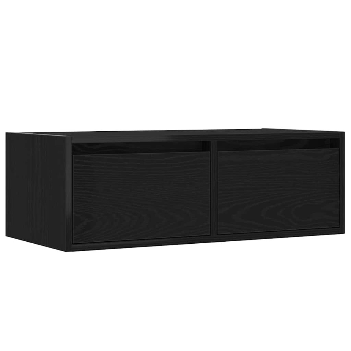 vidaXL Έπιπλο Τηλεόρασης με LED Μαύρη βελανιδιά 75x35,5x25 εκ.