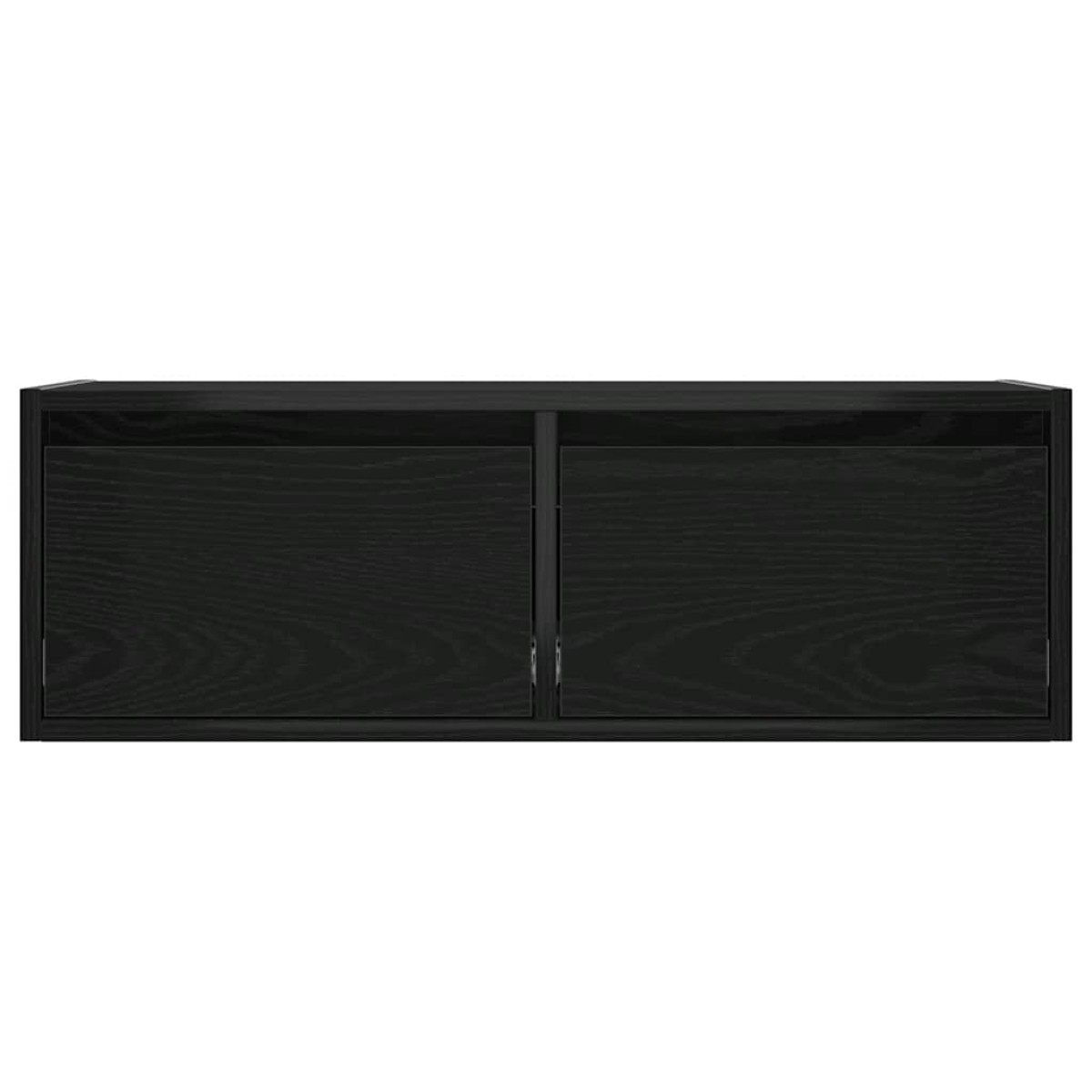 vidaXL Έπιπλο Τηλεόρασης με LED Μαύρη βελανιδιά 75x35,5x25 εκ.