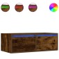 vidaXL Έπιπλο Τηλεόρασης με LED Καπνιστή Δρυς 75x35,5x25 εκ.