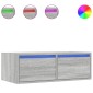 vidaXL Έπιπλο Τηλεόρασης με LED Γκρι Sonoma 75x35,5x25 εκ.