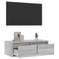 vidaXL Έπιπλο Τηλεόρασης με LED Γκρι Sonoma 75x35,5x25 εκ.