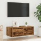 vidaXL Έπιπλο Τηλεόρασης με LED Όψη Παλαιού Ξύλου 75x35,5x25 εκ.