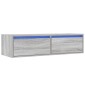 vidaXL Έπιπλο Τηλεόρασης με LED Γκρι Sonoma 100X35,5x25 εκ.