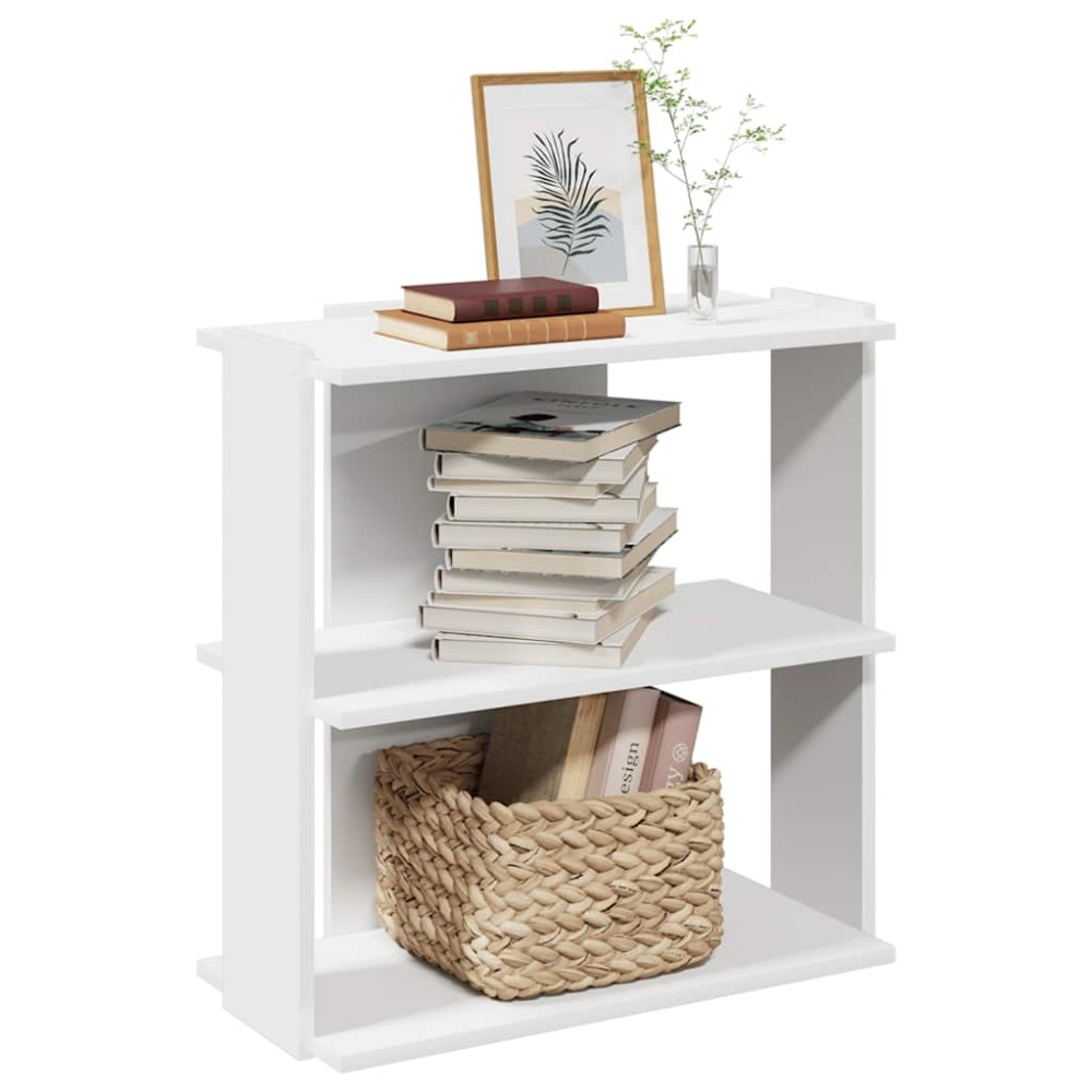 vidaXL Βιβλιοθήκη 3 επιπέδων Λευκό 60x30x60 cm Ξύλινη κατασκευή