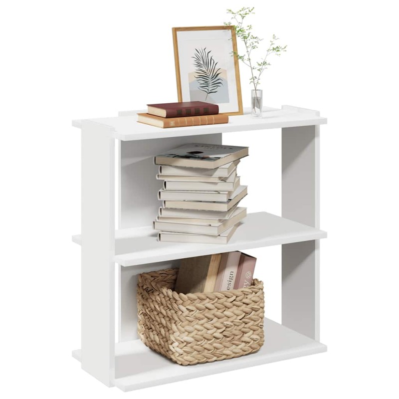 vidaXL Βιβλιοθήκη 3 επιπέδων Λευκό 60x30x60 cm Ξύλινη κατασκευή