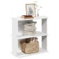 vidaXL Βιβλιοθήκη 3 επιπέδων Λευκό 60x30x60 cm Ξύλινη κατασκευή