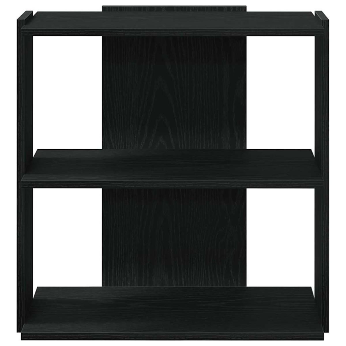 vidaXL Βιβλιοθήκη 3 Επιπέδων Μαύρη 60x30x60 εκ. από Επεξεργ. Ξύλο