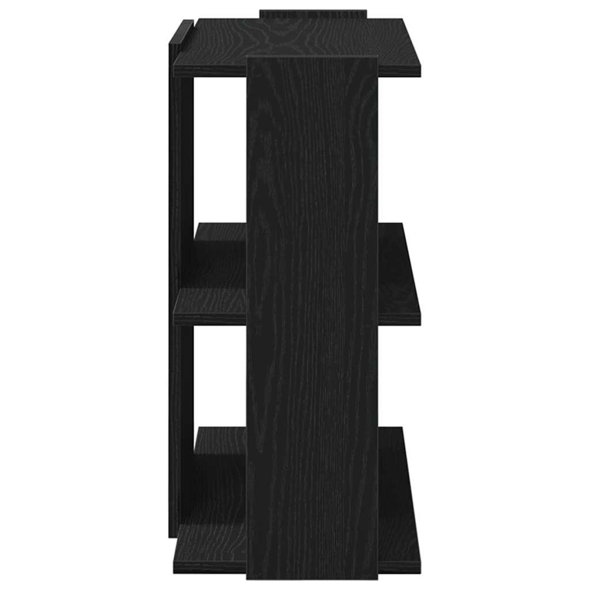 vidaXL Βιβλιοθήκη 3 Επιπέδων Μαύρη 60x30x60 εκ. από Επεξεργ. Ξύλο
