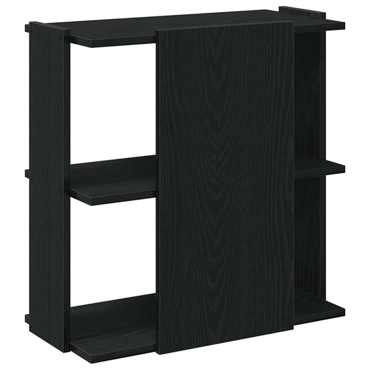 vidaXL Βιβλιοθήκη 3 Επιπέδων Μαύρη 60x30x60 εκ. από Επεξεργ. Ξύλο