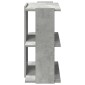 vidaXL Βιβλιοθήκη 3 επιπέδων Μπετόν Γκρι 60x30x60 cm Ξύλινη κατασκευή