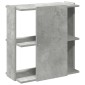 vidaXL Βιβλιοθήκη 3 επιπέδων Μπετόν Γκρι 60x30x60 cm Ξύλινη κατασκευή