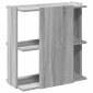 vidaXL Βιβλιοθήκη 3 Επιπέδων Γκρι Sonoma 60x30x60 εκ. Επεξεργ. Ξύλο