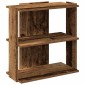 vidaXL Βιβλιοθήκη 3 επιπέδων Παλιό Ξύλο 60x30x60 cm Ξύλινη κατασκευή