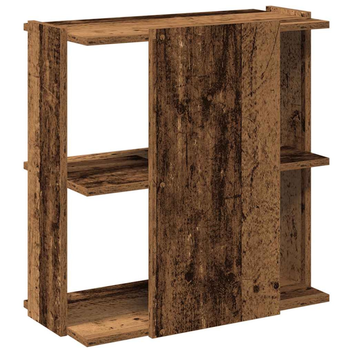 vidaXL Βιβλιοθήκη 3 επιπέδων Παλιό Ξύλο 60x30x60 cm Ξύλινη κατασκευή