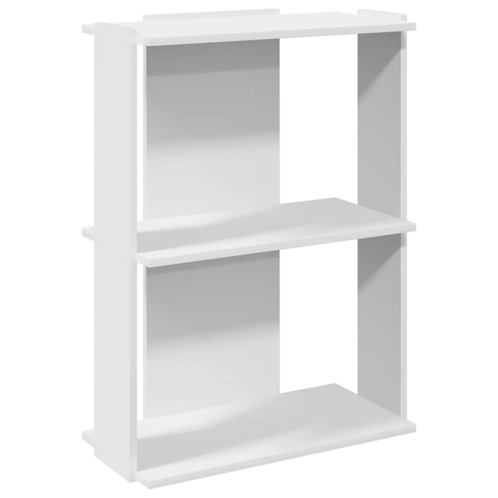vidaXL Βιβλιοθήκη 3 επιπέδων Λευκό 60x30x80 cm Ξύλινη κατασκευή
