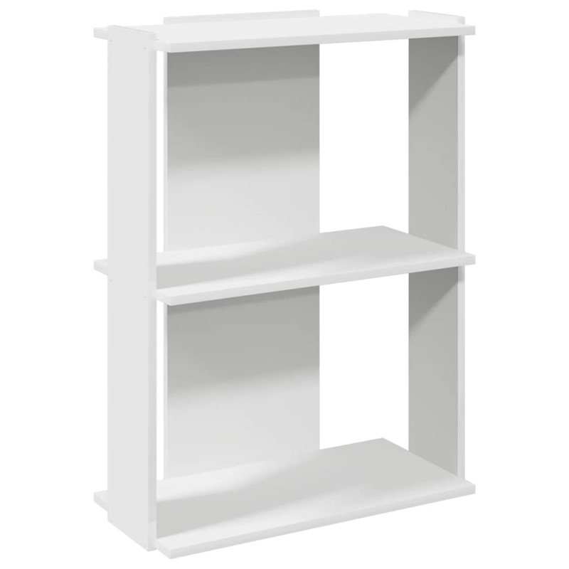vidaXL Βιβλιοθήκη 3 επιπέδων Λευκό 60x30x80 cm Ξύλινη κατασκευή
