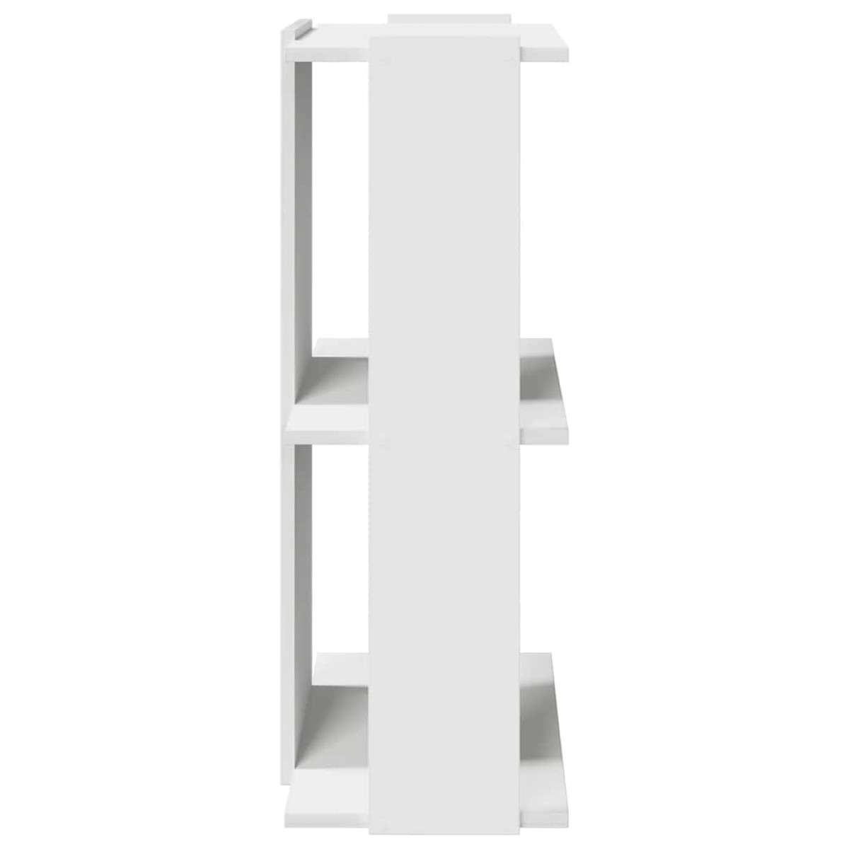 vidaXL Βιβλιοθήκη 3 επιπέδων Λευκό 60x30x80 cm Ξύλινη κατασκευή