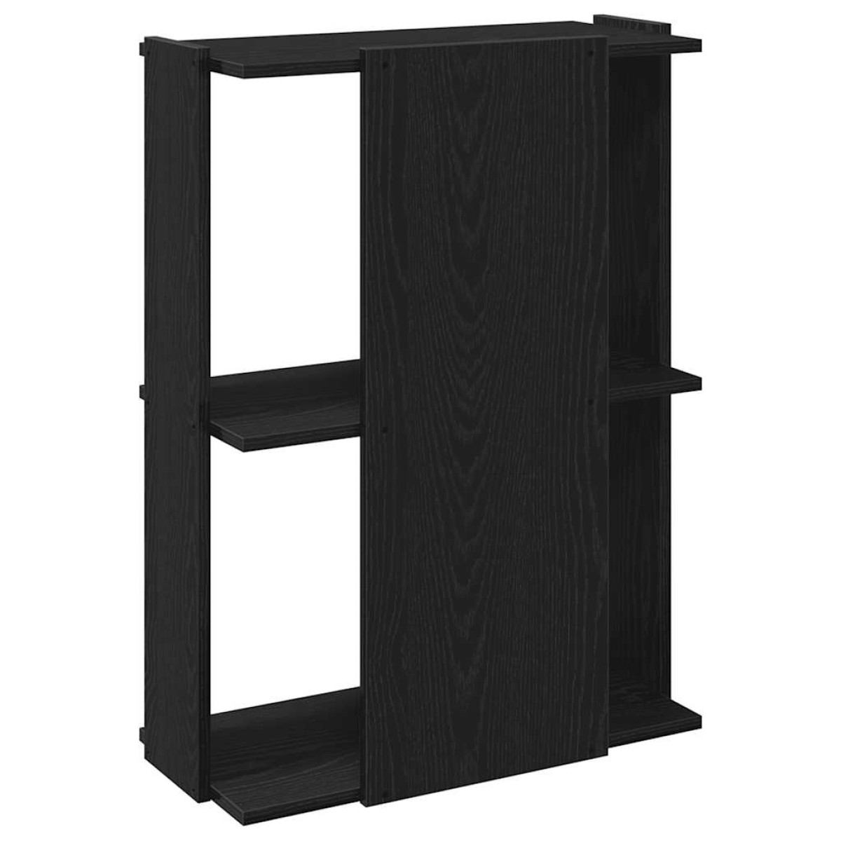 vidaXL Βιβλιοθήκη 3 Επιπέδων Μαύρη 60x30x80 εκ. από Επεξεργ. Ξύλο