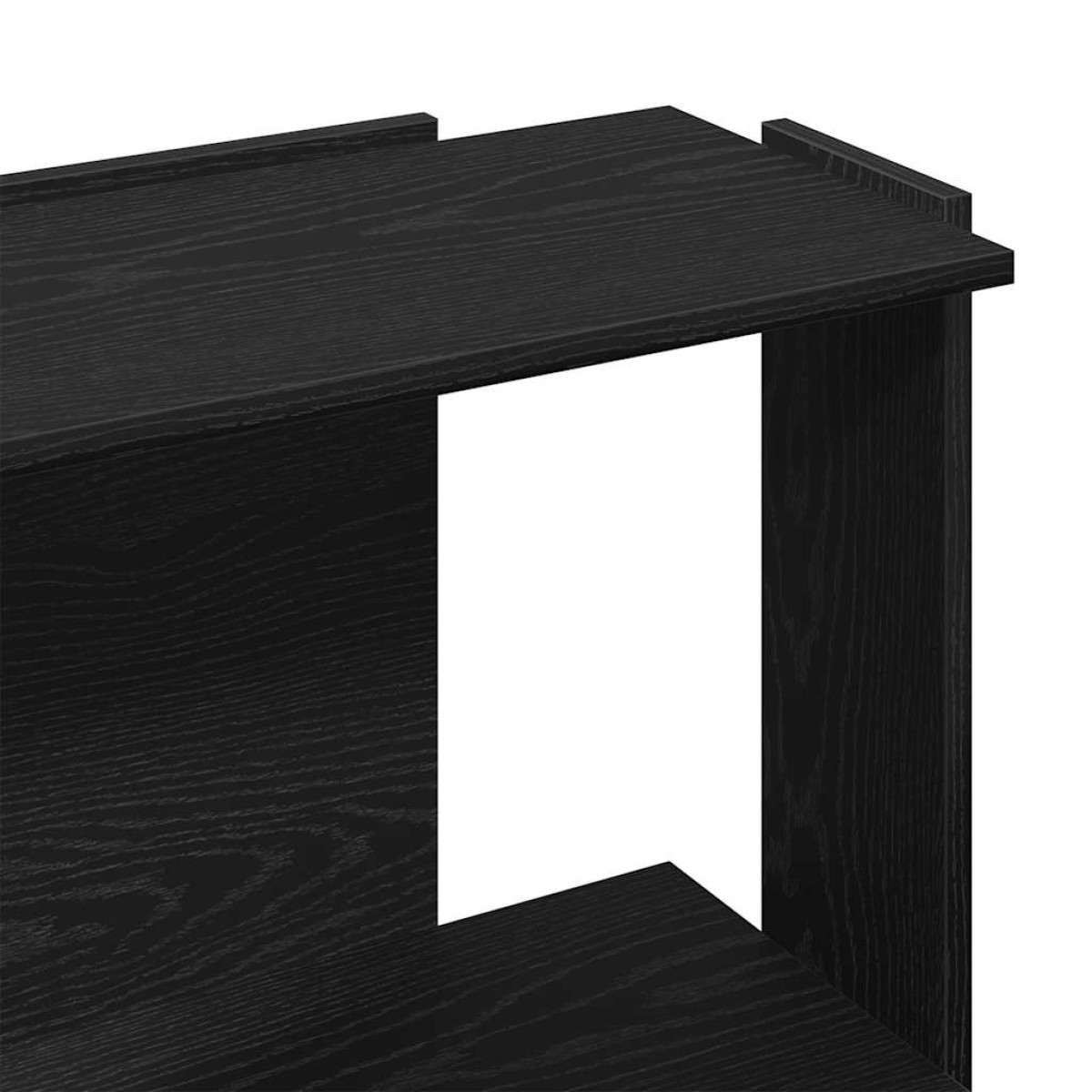 vidaXL Βιβλιοθήκη 3 Επιπέδων Μαύρη 60x30x80 εκ. από Επεξεργ. Ξύλο