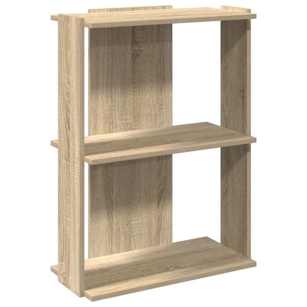 vidaXL Βιβλιοθήκη 3 Επιπέδων Sonoma Δρυς 60x30x80 εκ. Επεξεργ. Ξύλο