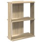 vidaXL Βιβλιοθήκη 3 Επιπέδων Sonoma Δρυς 60x30x80 εκ. Επεξεργ. Ξύλο