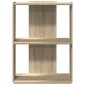 vidaXL Βιβλιοθήκη 3 Επιπέδων Sonoma Δρυς 60x30x80 εκ. Επεξεργ. Ξύλο