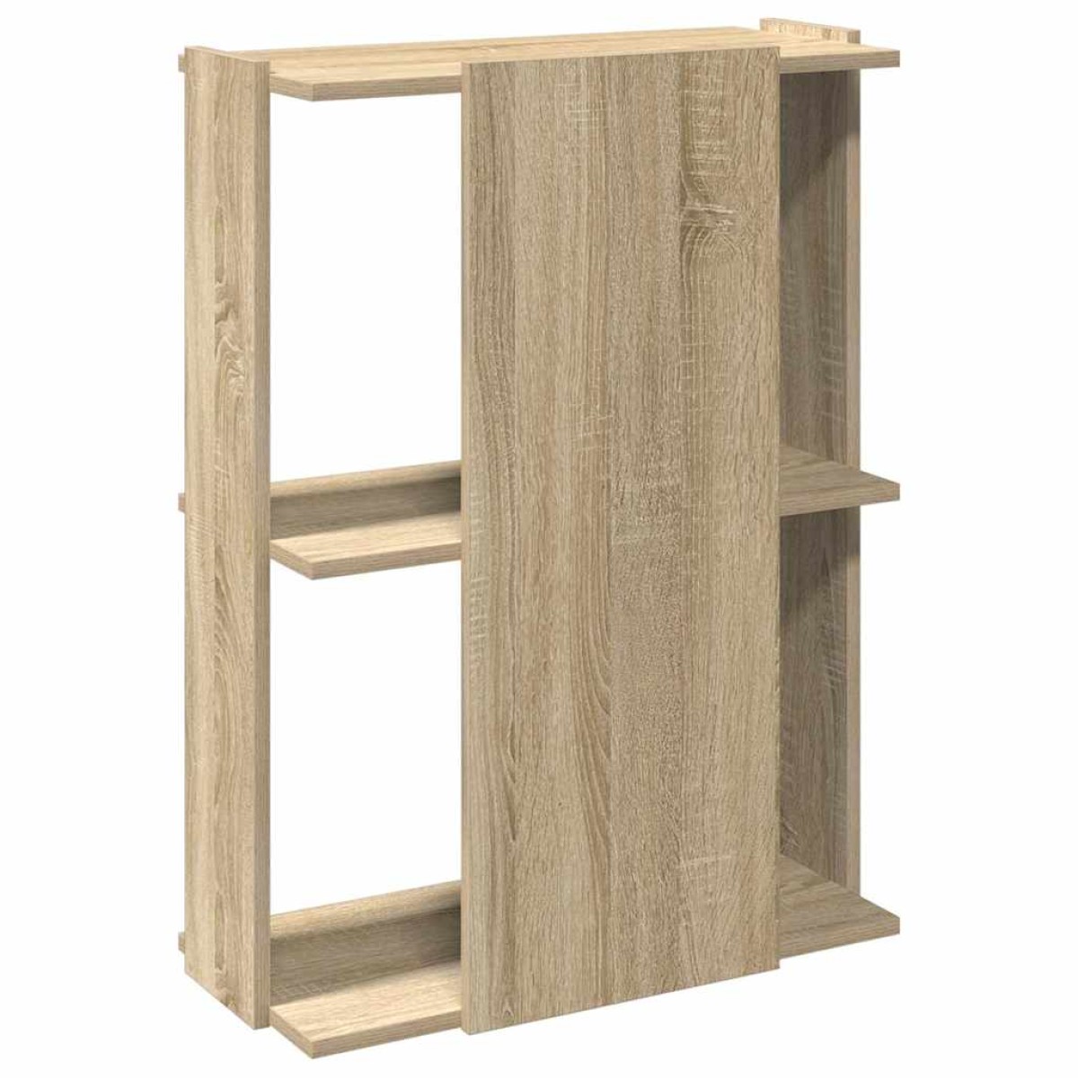 vidaXL Βιβλιοθήκη 3 Επιπέδων Sonoma Δρυς 60x30x80 εκ. Επεξεργ. Ξύλο
