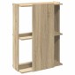 vidaXL Βιβλιοθήκη 3 Επιπέδων Sonoma Δρυς 60x30x80 εκ. Επεξεργ. Ξύλο