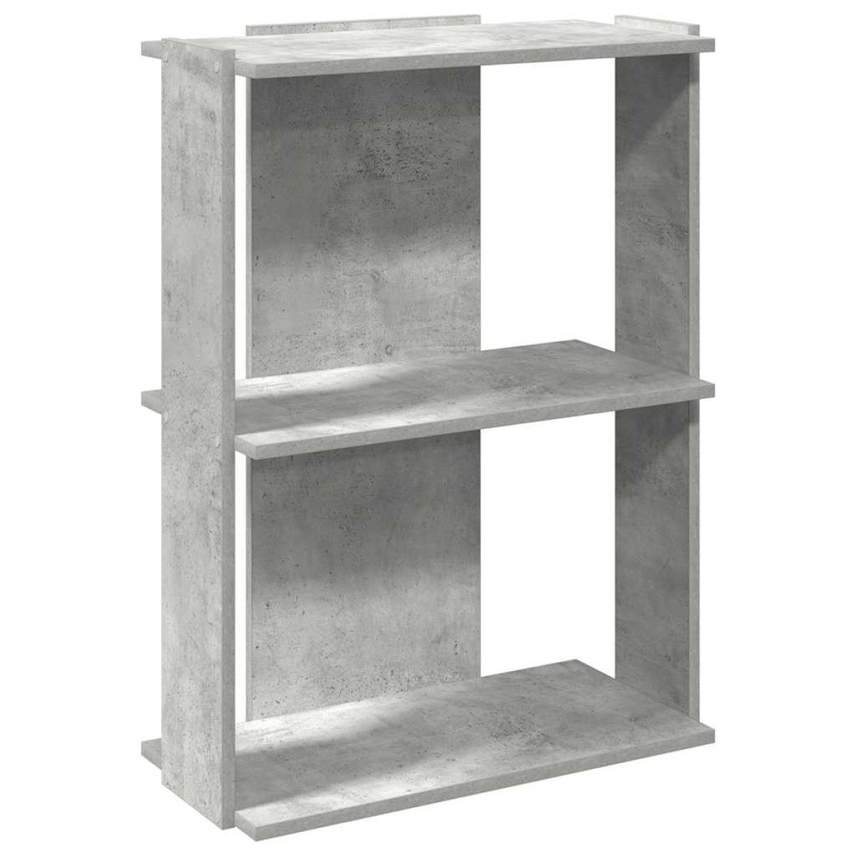 vidaXL Βιβλιοθήκη 3 επιπέδων Μπετόν Γκρι 60x30x80 cm Ξύλινη κατασκευή