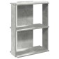 vidaXL Βιβλιοθήκη 3 επιπέδων Μπετόν Γκρι 60x30x80 cm Ξύλινη κατασκευή
