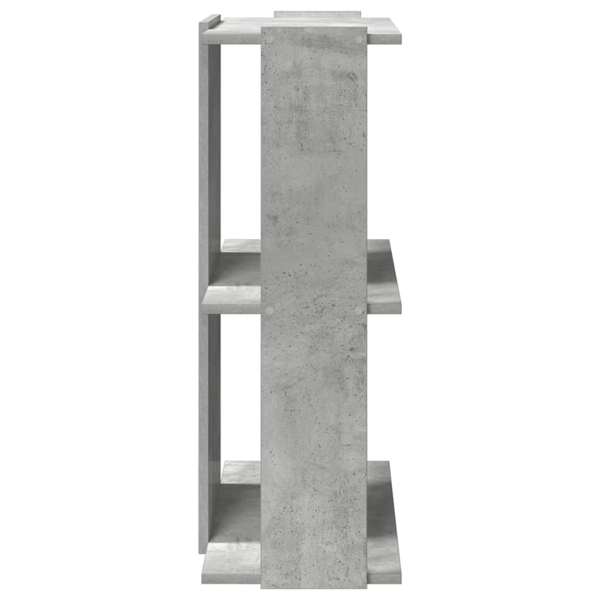 vidaXL Βιβλιοθήκη 3 επιπέδων Μπετόν Γκρι 60x30x80 cm Ξύλινη κατασκευή
