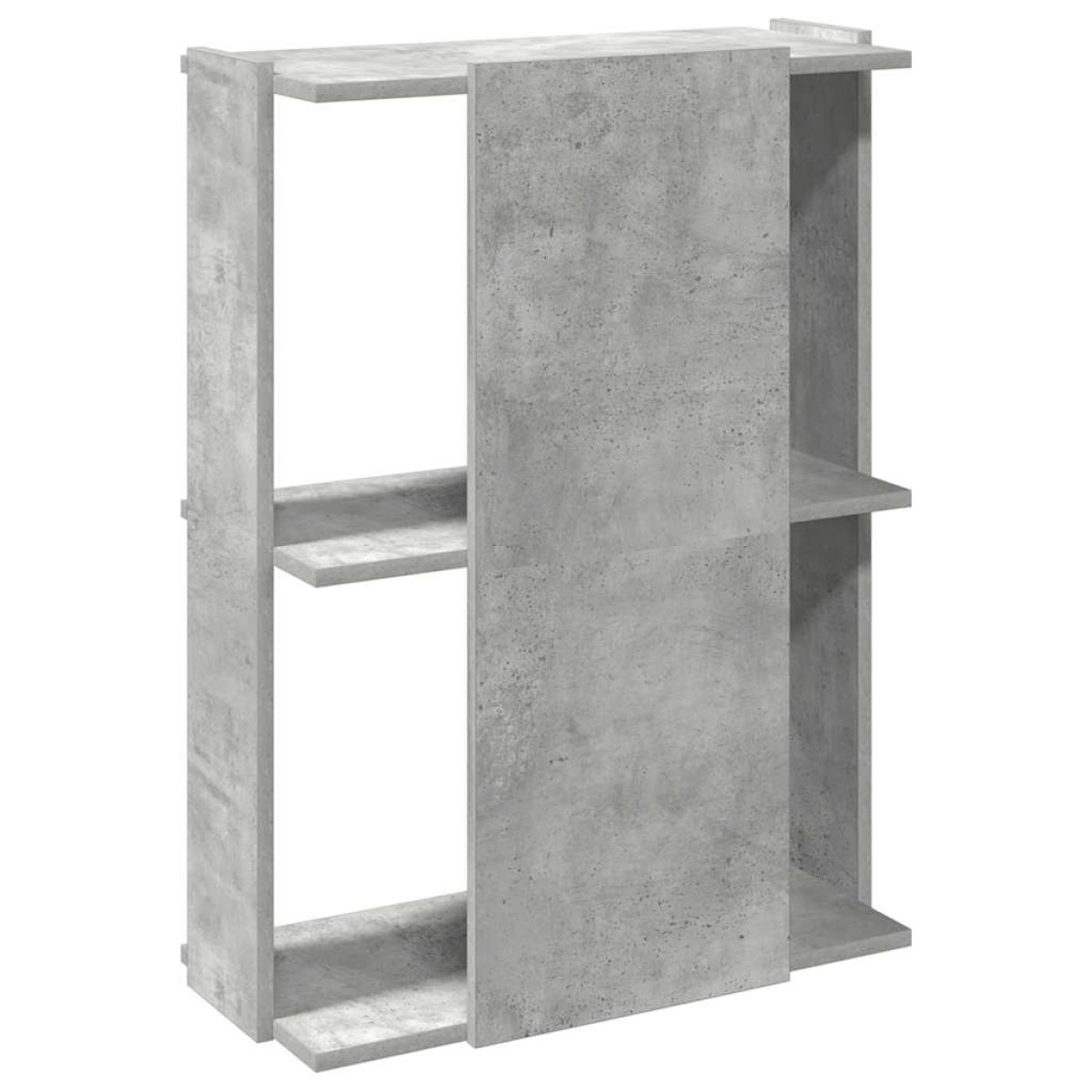 vidaXL Βιβλιοθήκη 3 επιπέδων Μπετόν Γκρι 60x30x80 cm Ξύλινη κατασκευή